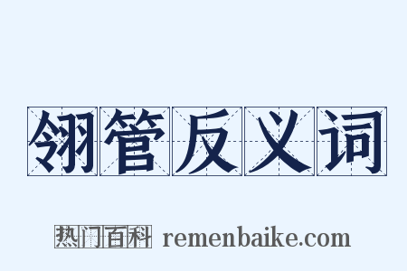 翎管反义词是什么意思的图片